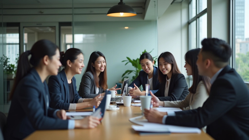 Team collaboration in modern workplace setting