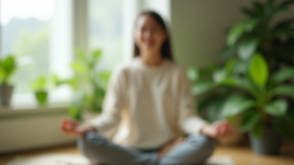 Professional in peaceful moment practicing mindfulness and wellness