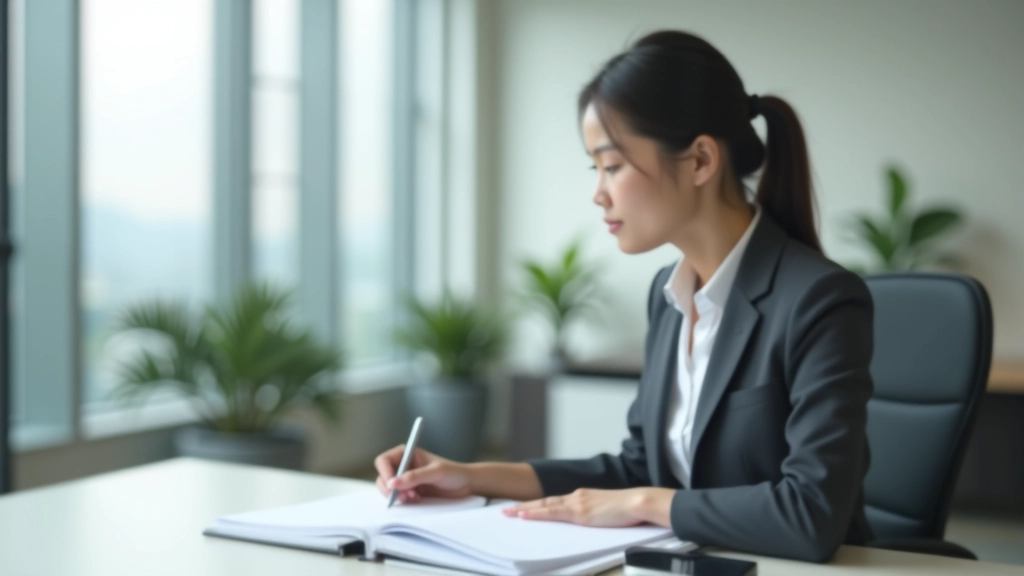 Professional working at desk with organized calendar system visible, focused on planning and time management